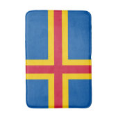 Patriottische vlag van Åland-eilanden Badmat (Voorkant Verticaal)