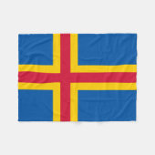 Patriottische vlag van Åland-eilanden Fleece Deken (Voorkant (Horizontaal))