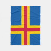 Patriottische vlag van Åland-eilanden Fleece Deken (Voorkant)