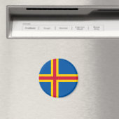 Patriottische vlag van Åland-eilanden Magneet (Insitu (Vaatwasser))