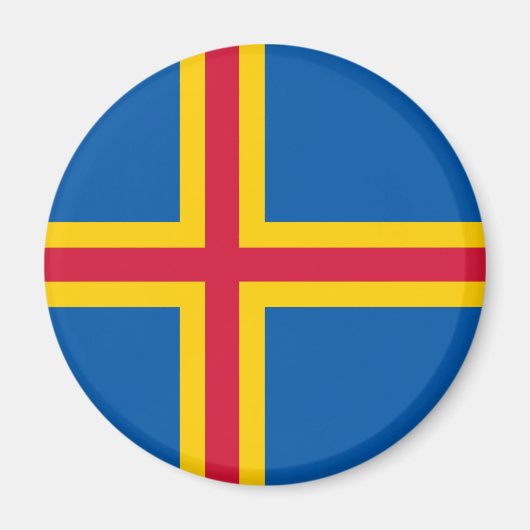 Patriottische vlag van Åland-eilanden Magneet (Voorkant)