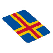 Patriottische vlag van Åland-eilanden Magneet (Rechterzijde)