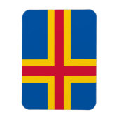 Patriottische vlag van Åland-eilanden Magneet (Verticaal)