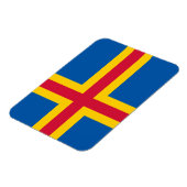 Patriottische vlag van Åland-eilanden Magneet (Linkerzijde)