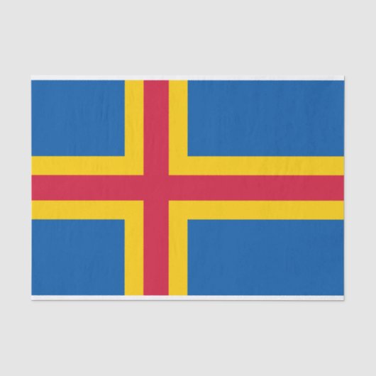 Patriottische vlag van Åland-eilanden Tissuepapier (Voorkant)