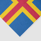 Patriottische vlag van Åland-eilanden Tissuepapier (Detail)