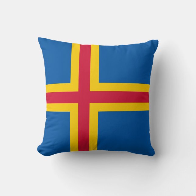 Patriottische vlag van Åland Kussen (Voorkant)