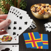 Patriottische vlag van Åland Pokerkaarten (Insitu)