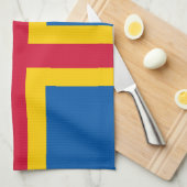 Patriottische vlag van Åland Theedoek (Quarter Fold)