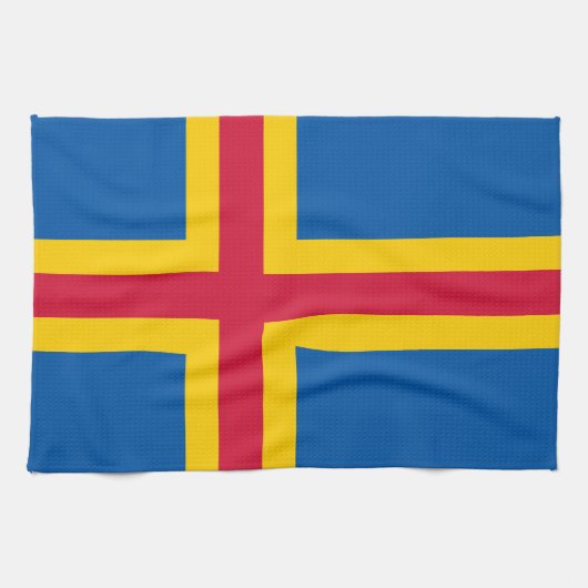 Patriottische vlag van Åland Theedoek (Horizontaal)