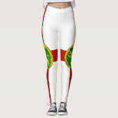 Patriottische vlag van Alderney Leggings (Voorkant)