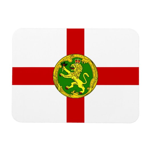 Patriottische vlag van Alderney Magneet (Horizontaal)
