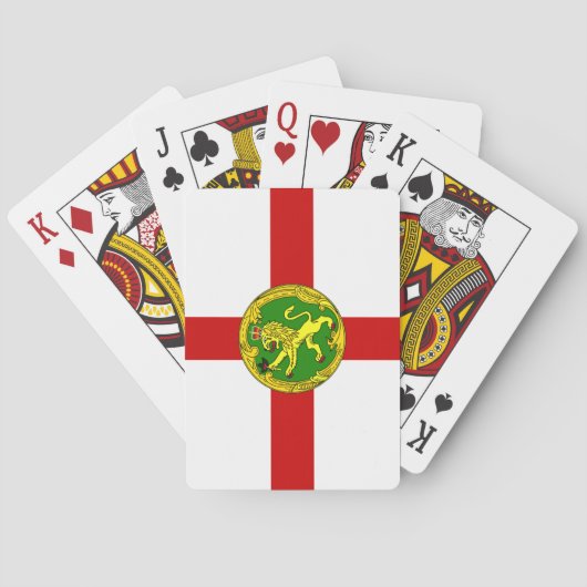 Patriottische vlag van Alderney Pokerkaarten (Achterkant)