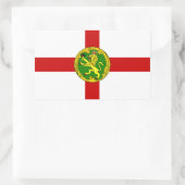 Patriottische vlag van Alderney Rechthoekige Sticker (Tas)