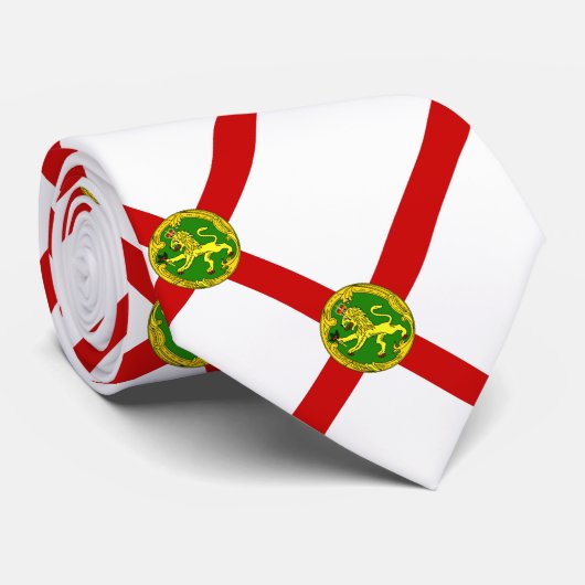 Patriottische vlag van Alderney Stropdas (Opgerold)