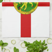 Patriottische vlag van Alderney Theedoek (Gevouwen)