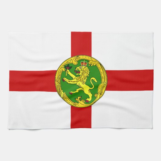 Patriottische vlag van Alderney Theedoek (Horizontaal)