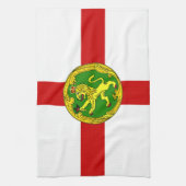 Patriottische vlag van Alderney Theedoek (Verticaal)