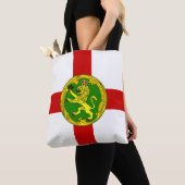 Patriottische vlag van Alderney Tote Bag (Dichtbij)