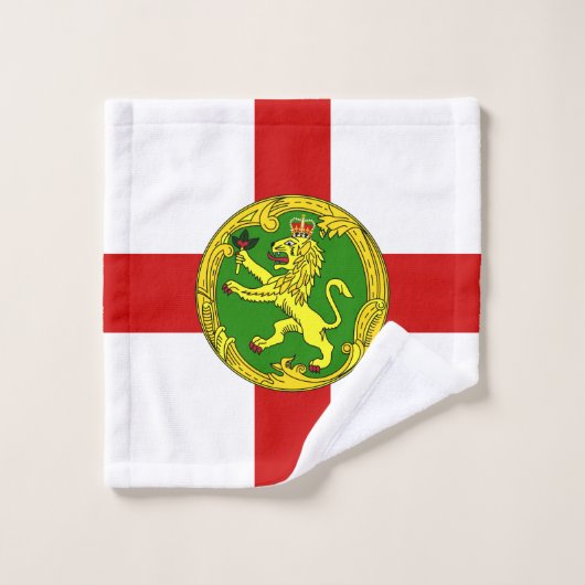 Patriottische vlag van Alderney Washandje (Wasdoekje)