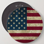Patriottische vlag van Amerika Ronde Button 6,0 Cm (Voorkant /achterkant)