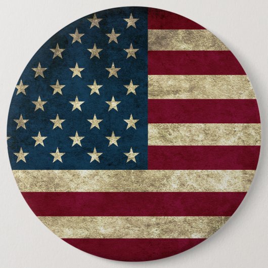 Patriottische vlag van Amerika Ronde Button 6,0 Cm (Voorkant)