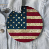 Patriottische vlag van Amerika Ronde Button 6,0 Cm (In situ)
