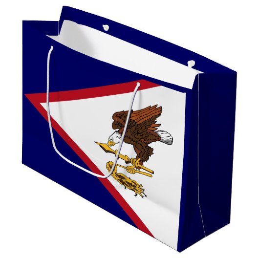 Patriottische vlag van Amerikaans-Samoa Groot Cadeauzakje (Voorkant Gekanteld)