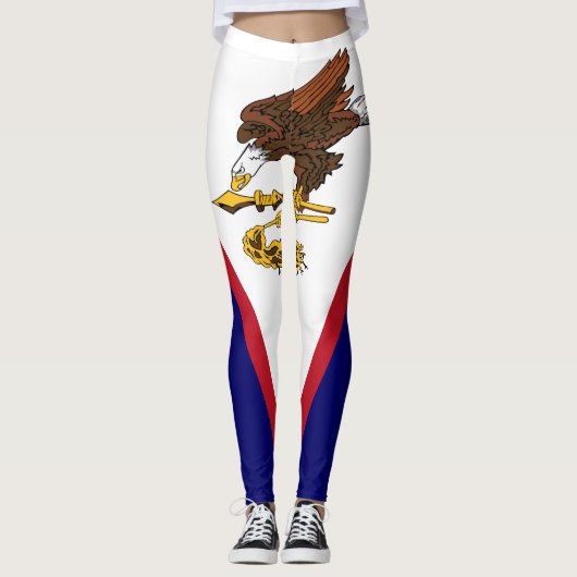 Patriottische vlag van Amerikaans-Samoa Leggings (Voorkant)