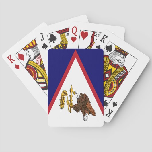 Patriottische vlag van Amerikaans-Samoa Pokerkaarten (Achterkant)