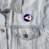 Patriottische vlag van Amerikaans Samoa Ronde Button 3,2 Cm (In situ)