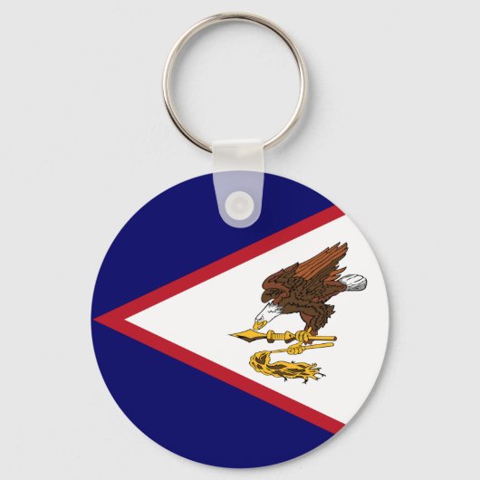 Patriottische vlag van Amerikaans Samoa Sleutelhanger (Voorkant)
