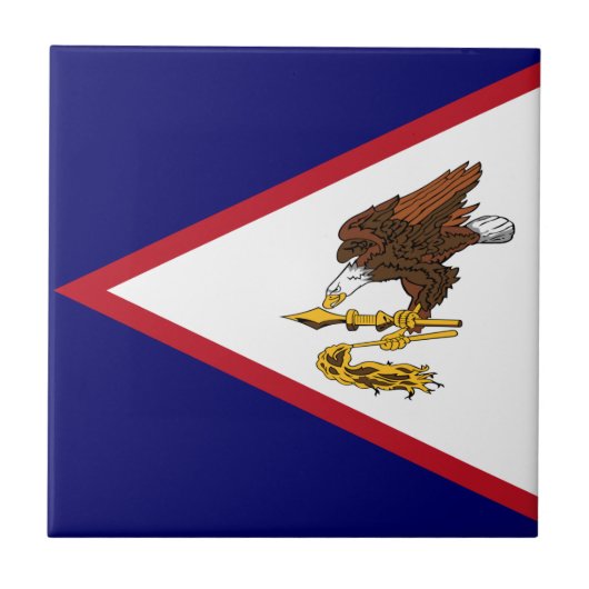 Patriottische vlag van Amerikaans Samoa Tegeltje (Voorkant)