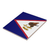 Patriottische vlag van Amerikaans Samoa Tegeltje (Zijkant)