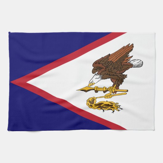 Patriottische vlag van Amerikaans Samoa Theedoek (Horizontaal)