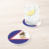 Patriottische vlag van Amerikaans-Samoa Zandsteen Onderzetter (Zijkant)