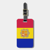 Patriottische vlag van Andorra Bagagelabel (Voorkant verticaal)