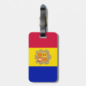 Patriottische vlag van Andorra Bagagelabel (Achterkant verticaal)