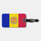Patriottische vlag van Andorra Bagagelabel (Achterkant horizontaal)