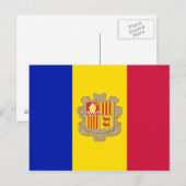 Patriottische vlag van Andorra Briefkaart (Voorkant / Achterkant)