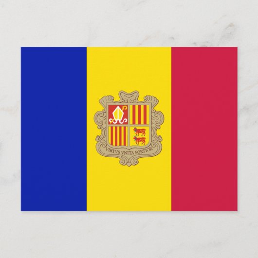 Patriottische vlag van Andorra Briefkaart (Voorkant)