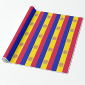 Patriottische vlag van Andorra Cadeaupapier (Uitgerold)