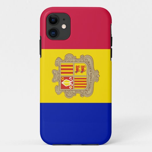 Patriottische vlag van Andorra Case-Mate iPhone Case (Achterkant)