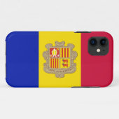 Patriottische vlag van Andorra Case-Mate iPhone Case (Achterkant (horizontaal))