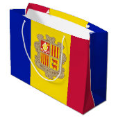 Patriottische vlag van Andorra Groot Cadeauzakje (Achterkant Gekanteld)