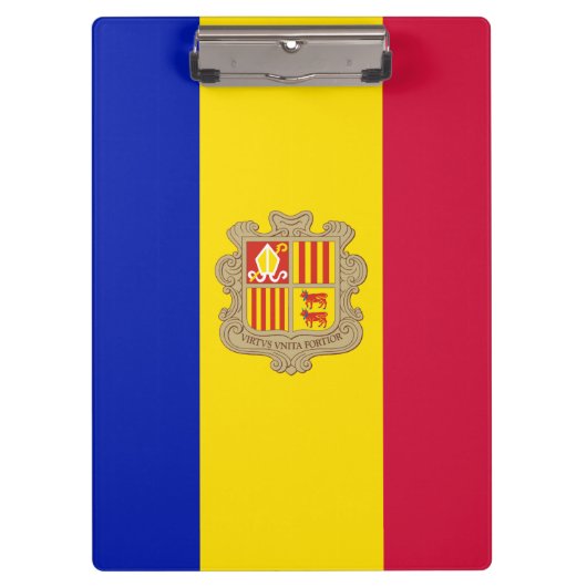 Patriottische vlag van Andorra Klembord (Voorkant)