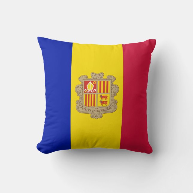 Patriottische vlag van Andorra Kussen (Voorkant)