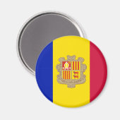 Patriottische vlag van Andorra Magneet (Voorkant / Achterkant)
