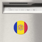 Patriottische vlag van Andorra Magneet (Insitu (Vaatwasser))