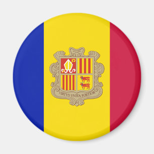 Patriottische vlag van Andorra Magneet